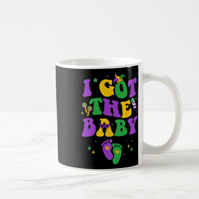 Caneca De Café Groovy Mardi Gras eu tenho o  (Direita)