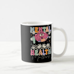 Caneca De Café Groovy Mental Health S Human Brain Illness Awarene