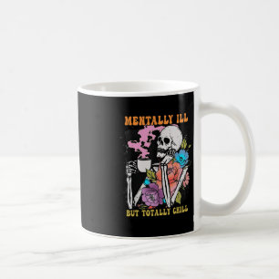 Caneca De Café Groovy Mentalmente Doente, Mas Totalmente Enchido