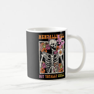 Caneca De Café Groovy Mentalmente Doente, Mas Totalmente Enchido