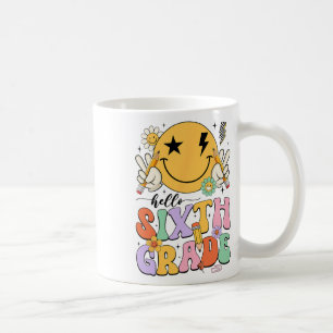 Caneca De Café Groovy Olá 6ª Série Primeiro Dia De Aula Meninos G