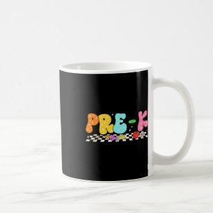 Caneca De Café Groovy Pré-k De Volta à Escola Primeiro Dia de Aul