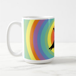 Caneca De Café Groovy Rainbow Duck