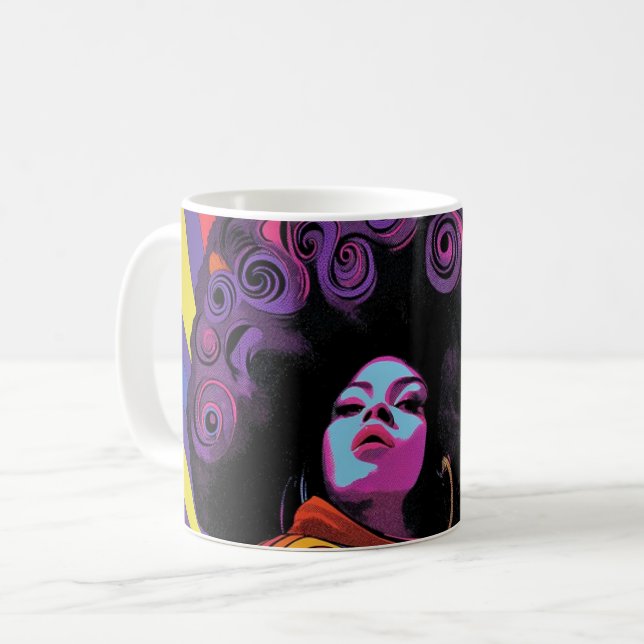 Caneca De Café Groovy Retro Coffee Mug (Frente Esquerda)