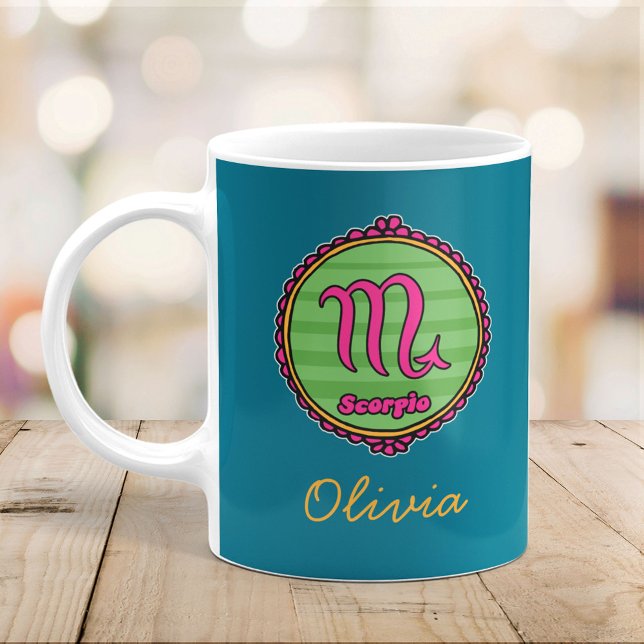 Caneca De Café Groovy Scorpio Personalizado (Criador carregado)