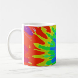 Caneca De Café Groovy Spiral Rainbow Tie-Dye Mug