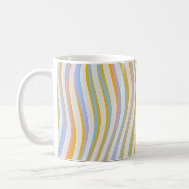 Caneca De Café Groovy Swirl Colorido (Esquerda)