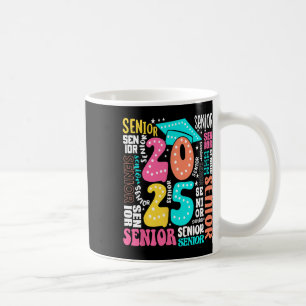 Caneca De Café Groovy turma de 2025 Senior 2025 Graduação De Volt