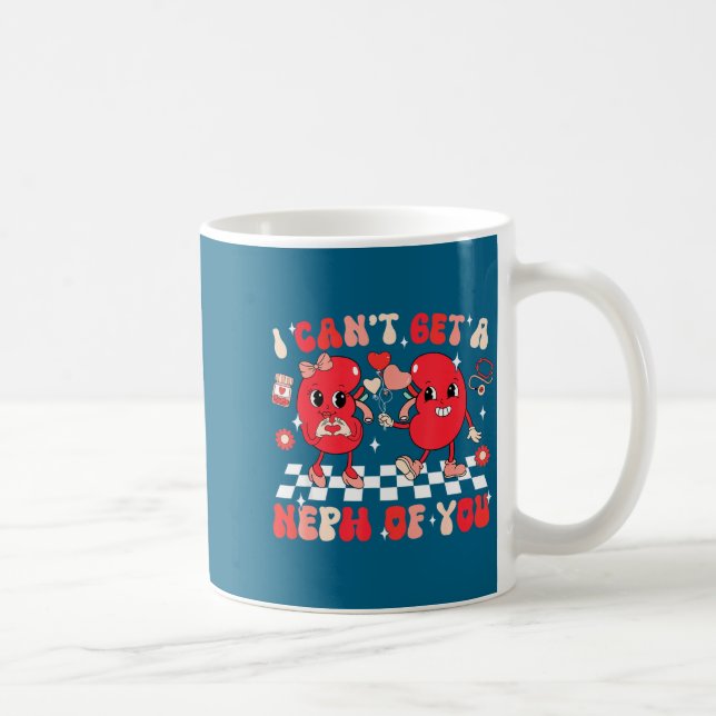 Caneca De Café Groovy Valentine Kidney Dialysis Tech I Can't Get  (Direita)