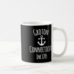 Caneca De Café Groton Connecticut Vela Embarcação Náutica Barco A