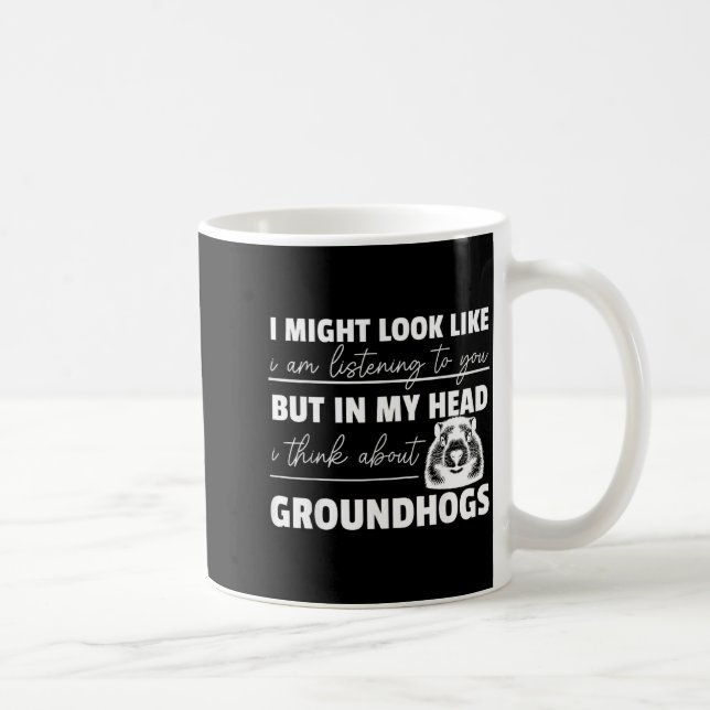 Caneca De Café Groundhog Shirt Groundhog Lover Groundhogs _22  (Direita)