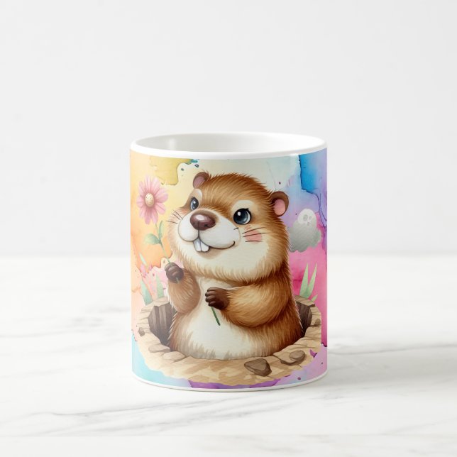 Caneca De Café Groundhog Themed Café Mug (Centro)