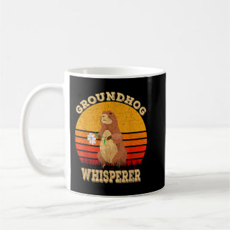 Caneca De Café Groundhog Whisperer Funny Ground Hog Dia 2020 Happ