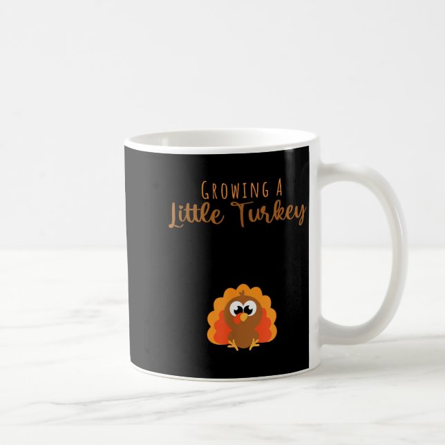 Caneca De Café Growing A Little Turkey Thanksgiving  (Direita)