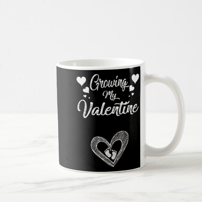 Caneca De Café Growing My Valentine Pregnancy New Mom Valentines  (Direita)