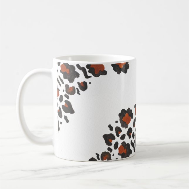 Caneca De Café Grrr Wild Animal Imprime Chevron Mug De Tamanho Ex (Esquerda)