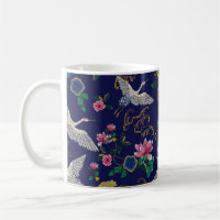 Gruas, ondas e flores japonesas. Embroiderme doent