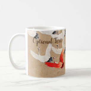 Caneca De Café Gruas voadoras japonesas