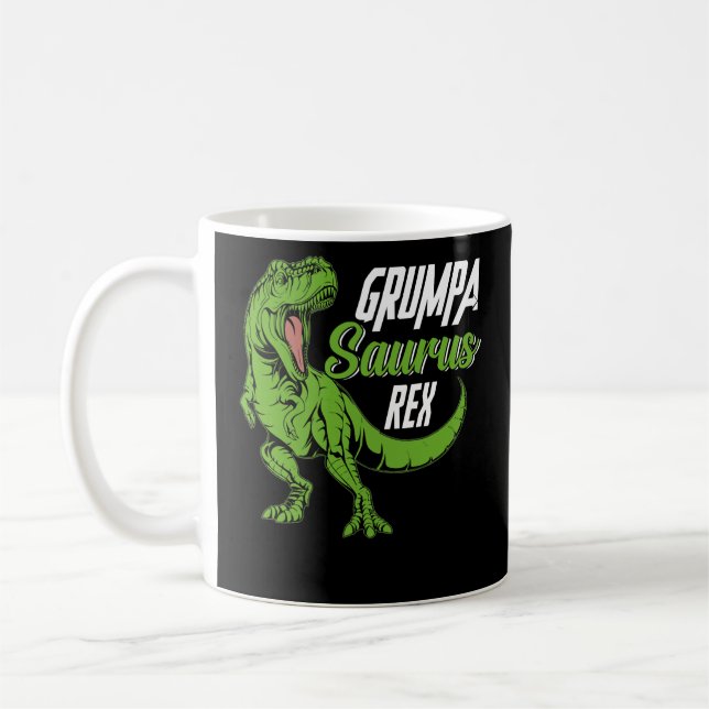 Caneca De Café Grumpa-Saurus Rex Dinosaur GrumpaSaurus (Esquerda)