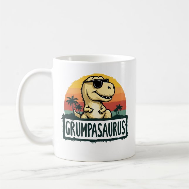 Caneca De Café Grumpasaurus Dinossauro Vovô Dia de os pais Saurus (Esquerda)
