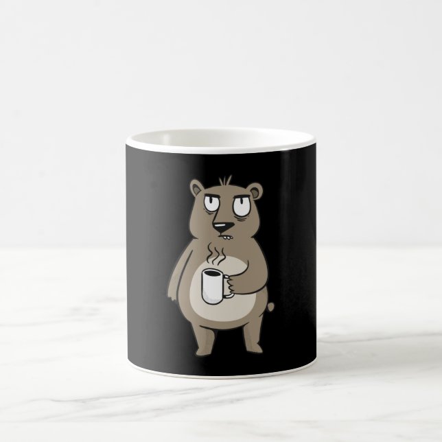 Caneca De Café Grumpy bear holding a cup of coffee (Centro)
