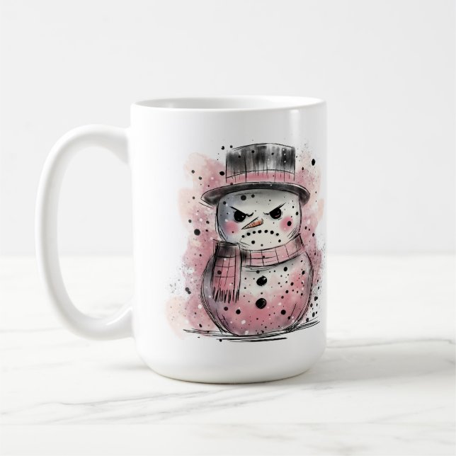 Caneca De Café Grumpy Snowman (Esquerda)
