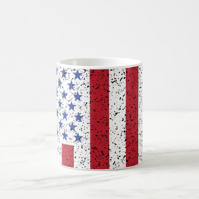 Caneca De Café Grunge American Peace Flag Estado Americano (Centro)