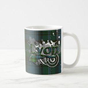Caneca De Café Grunge do Tartan de Lyon