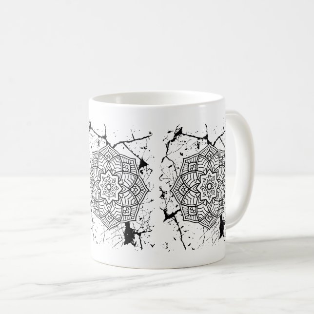 Caneca De Café Grunge Mandalas Mug (Frente Esquerda)