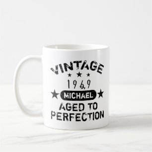 Caneca De Café Grunge Personalizado do Vintage 1969