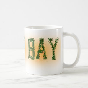 Caneca De Café Grunge verde e Dourado do Green Bay