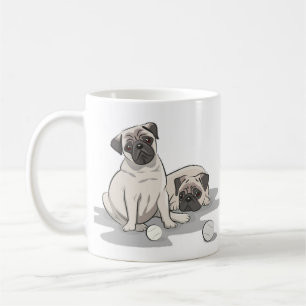 Caneca De Café Grupo de desenho animado Pug