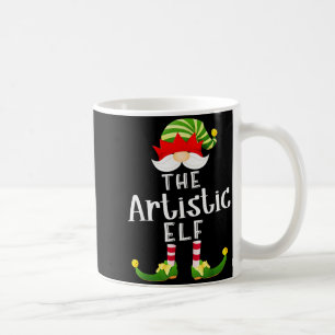 Caneca De Café Grupo de Elfos Artísticos de Natal Festa de Pijama