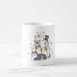 CANECA DE CAFÉ GRUPO DE GATOS   COMPRAR DE DESIGN DE AMANTES CAT 