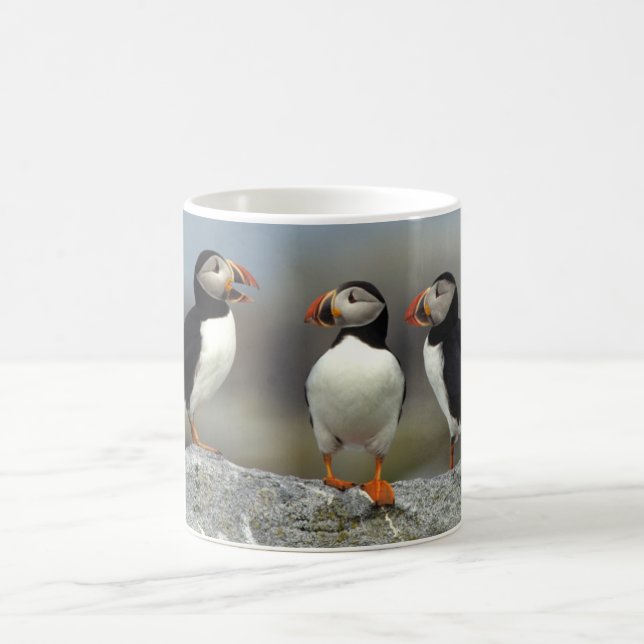 Caneca De Café Grupo de Papagaios-do-Atlântico (Centro)