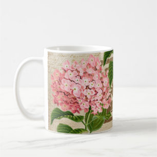 Caneca De Café Grupos de Hortênsias Rosa