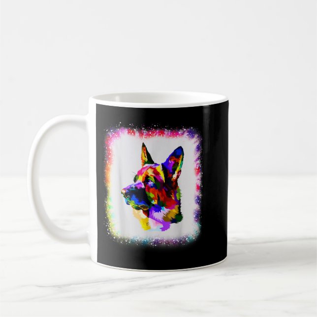 Caneca De Café GSD German shepherd Cachorro Menino Corante (Esquerda)