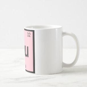 Caneca De Café Gu - Química da Goma Símbolo da Tabela Periódica