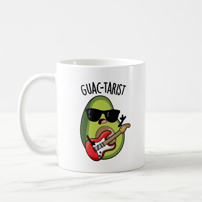 Caneca De Café Guac-tarist Funny Avocado Pun (Esquerda)