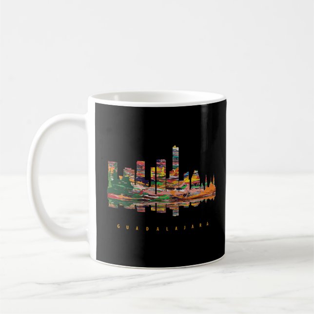 Caneca De Café Guadalajara Colorful Silhouette (Esquerda)