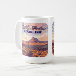 Caneca De Café Guadalupe Montanhas Parque Nacional El Capitan Tex