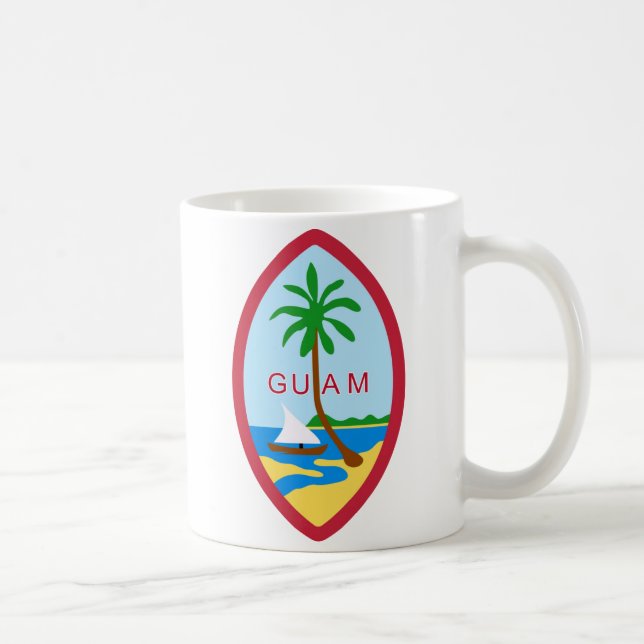 Caneca De Café GUAM - emblema/bandeira/brasão/símbolo (Direita)