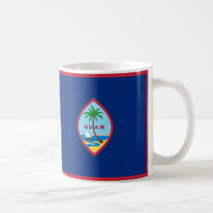 Caneca De Café Guam Flag Cerâmica Mug