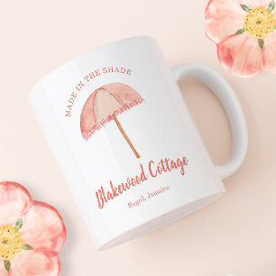 Caneca De Café Guarda-chuva Aquarela Vacação Tropical Casa de Pra