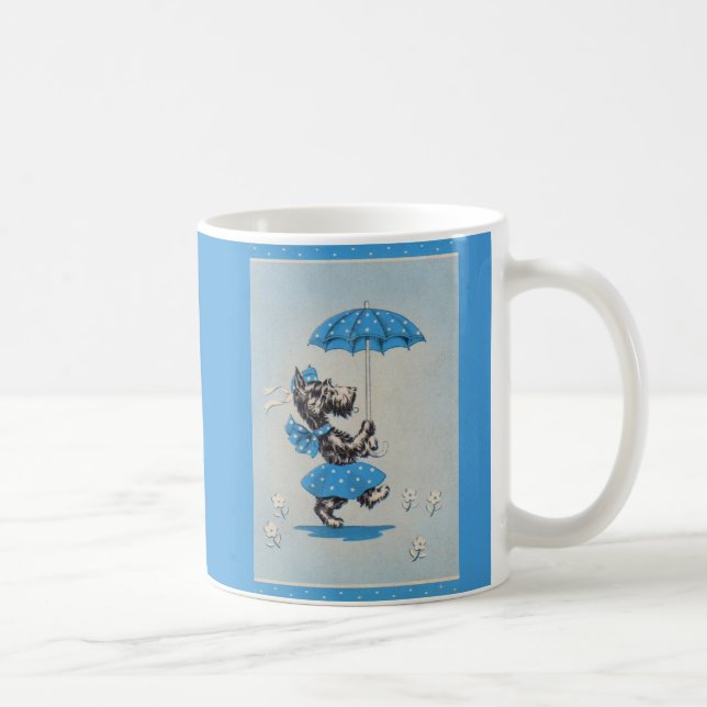 Caneca De Café Guarda-chuva de carregando da senhora escocesa (Direita)