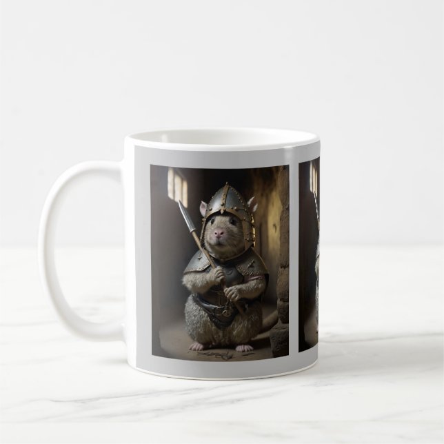 Caneca De Café Guarda do Castelo Medieval Rat Mug (Esquerda)