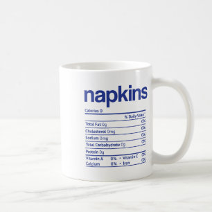 Caneca De Café Guardanapos Fato Nutricional Engraçado Dia de Ação