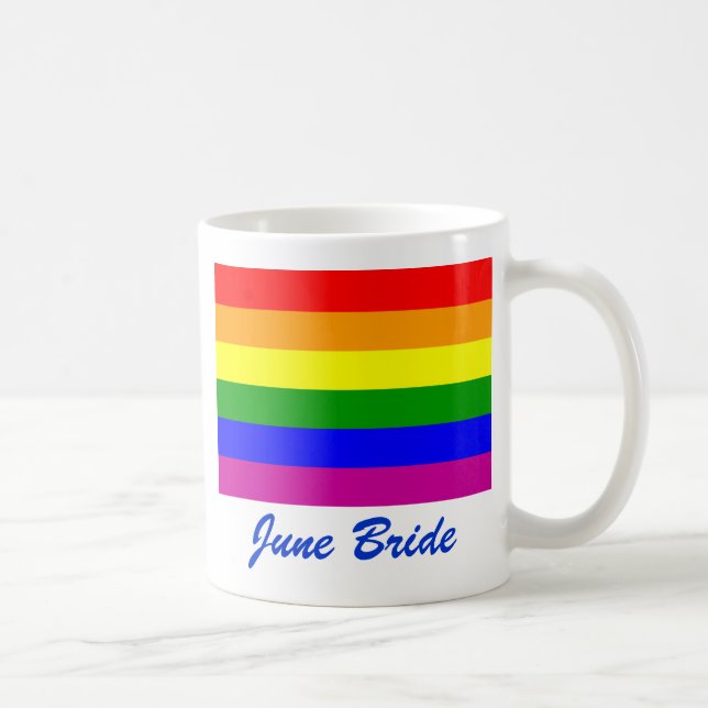 Caneca De Café Guardar Data/Arco-Íris Casado/Orgulho gay (Direita)