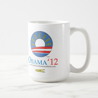Caneca De Café Guardare seu nariz e vote Obama 2012