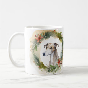 Caneca De Café Guardião Cinzento da Coroa de Natal Pup Festivo